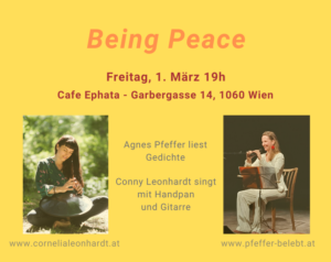 Being Peace - Lesung mit Musik - Agnes Pfeffer, Cornelia Leonhardt